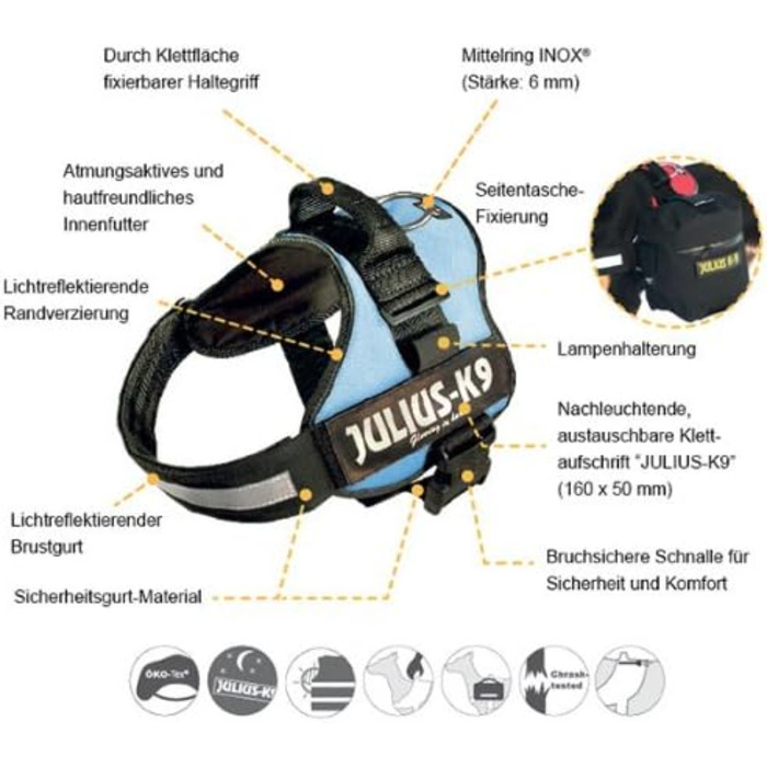 Шлейка для собак K9, розмір L/1, червона