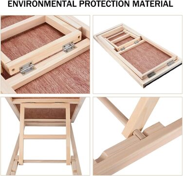 Рампа для собак Efan з масиву дерева, регульована висота, до 150 кг, для автомобілів та вантажівок (70 x 35 см, H30-40 см)