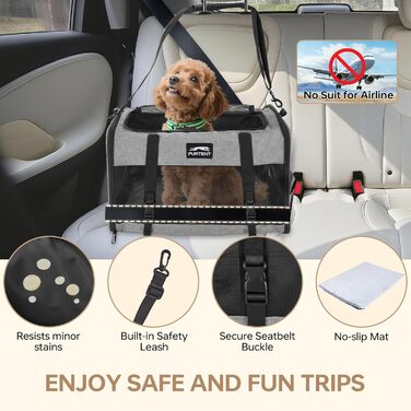 Трансформер для котів та собак на 2 тварин, сірий, 50,8 x 33 x 20 x 13 см, для подорожей та дому