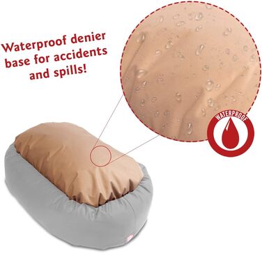 Кругле лежанка для собак Majestic Pet Bagel 61 см, сірий, з підтримкою хребта, м'яка, зручна, для відпочинку, washable