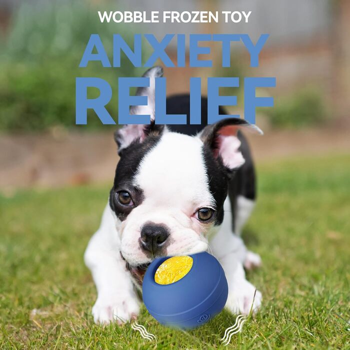 Інтерактивна іграшка-заспокійник для собак, з можливістю заповнення, для тривалої розваги, морозостійка, безпечна для здоров'я (блакитно-зелений)