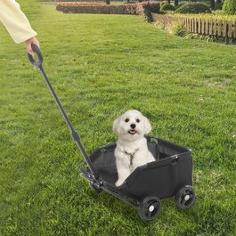 Дитяча коляска для тварин, розкладна, багатофункціональна, для маленьких собак/іграшок/ляльок (чорний/рожевий)