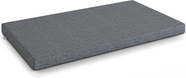 Килимок для собак Leo 60x100 см, кошик для собак з знімним поліестерним покриттям, м'який наповнювач, миється, 100x60x5 см, килимок для собак, лежанка для собак, ліжко для цуценят, антрацит