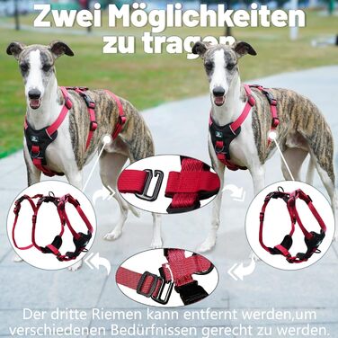 Пауерлд Безпечне обплетення для собак, шлейка від потягування, шлейка від паніки, анти-зламна шлейка для собак, регульована, дихаюча жилетка для маленьких, середніх та великих собак (XL) Екстра Великий (Упаковка з 1), Рожевий