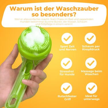 Щітка для грумінгу домашніх тварин Waschzauber з самоочищенням та масажем, рожева (для довгої та короткої шерсті)