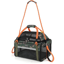 Трансформована переноска для котів та собак до 6,8 кг, Lekereise: TSA-сертифікована, з м'якими боковинами та поворотним кріслом, з міцним сіткою, для подорожей