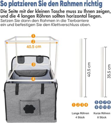 Автокрісло для собак 44x40x40 см – міцне автокрісло з ременем безпеки та сіткою – складний собачий кошик для заднього сидіння авто для маленьких та середніх собак, водонепроникне та зручне