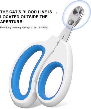 Ножиці для стрижки кігтів котів та інших дрібних тварин, синій колір