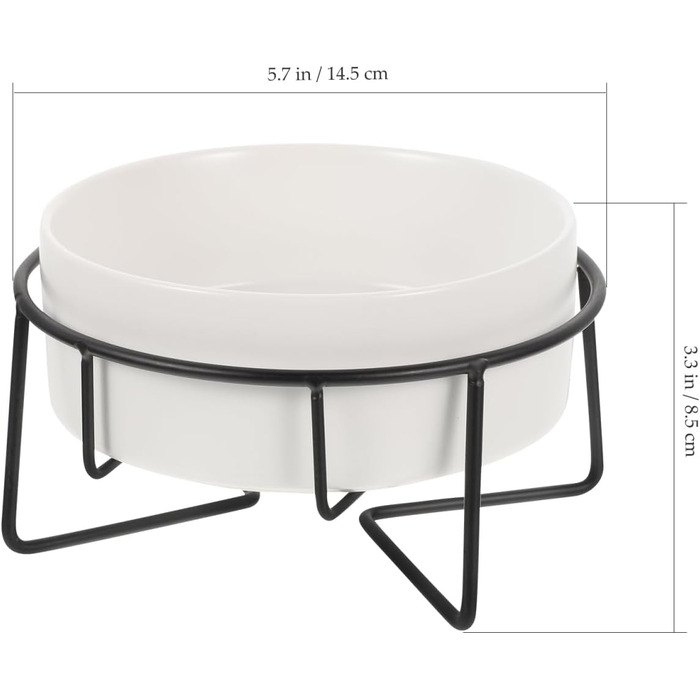 Миска для котячого корму POPETPOP з піднятою конструкцією та неслизьким дном, 14.5x8.5 см