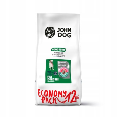Сухий корм для собак малих порід John Dog Good Form (курка та яловичина), 12 кг