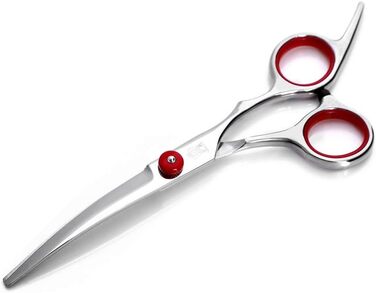 Набір професійних ножиць для грумінгу WYGC PETS: прямі та зігнуті ножиці для собак та котів, 6 дюймів, нержавіюча сталь