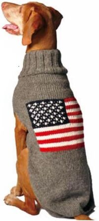Собачий светр Chilly Dog з американським прапором, пуловер для собак