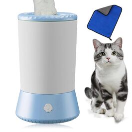 Автоматичний очищувач лап для собак з рушником, портативний, для масажу та догляду за лапами, ідеально очищає від бруду