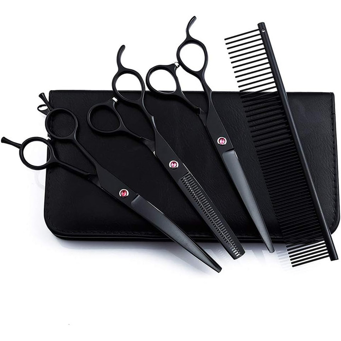 Професійна ножиці для лівшів 7 дюймів, ножиці для грумінгу собак, з нержавіючої сталі, для тіла, обличчя, носа, вух