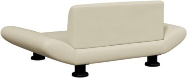 Крісло-ліжко для собак та котів, штучна шкіра, водовідштовхувальне, 70x45x28 см, кремове