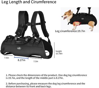 Сумка-переноска та повідковий ремінь для собак, Wakytu, для маленьких собак (4-8 кг), чорний, регульовані, дихаючі ремені