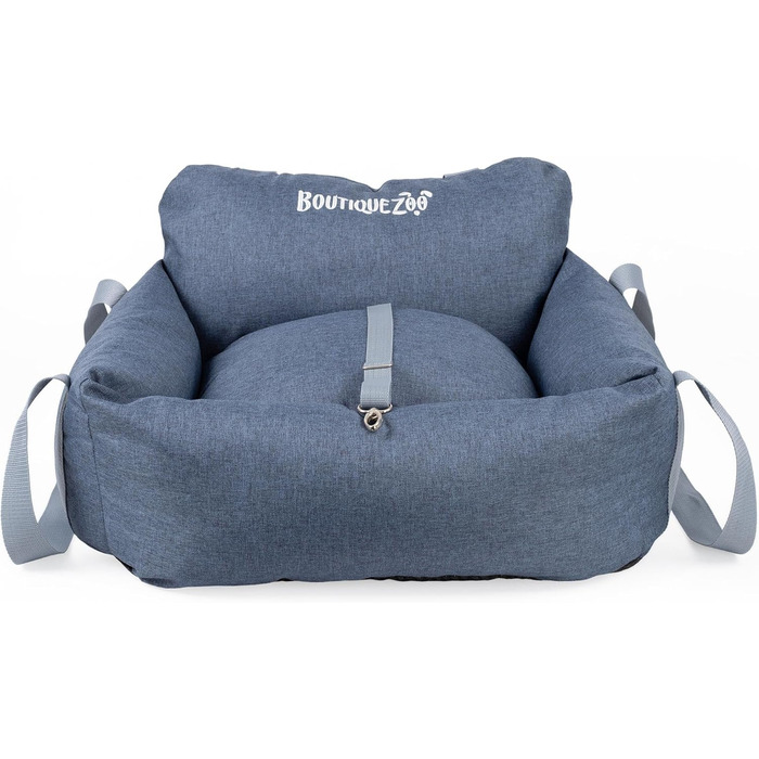 Автомобільний лежак для собак та котів | Лежак на заднє/переднє сидіння | Універсальний, миючий, з поліестеру | 55 x 65 см, колір: джинс