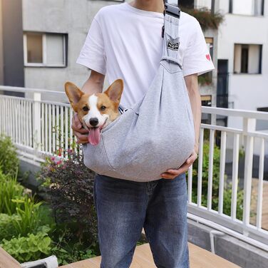 Сумка-переноска для собак Sertay, регульована, реверсивна, сірого кольору, для щоденних прогулянок та покупок