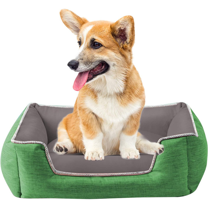 Ортопедичне ліжко для собак та котів PETCUTE, зелене, 50х40х17 см