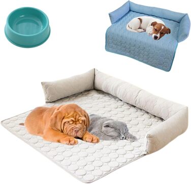 Крісло-лежанка для собак з охолодженням, 90x90 см (Сірий)