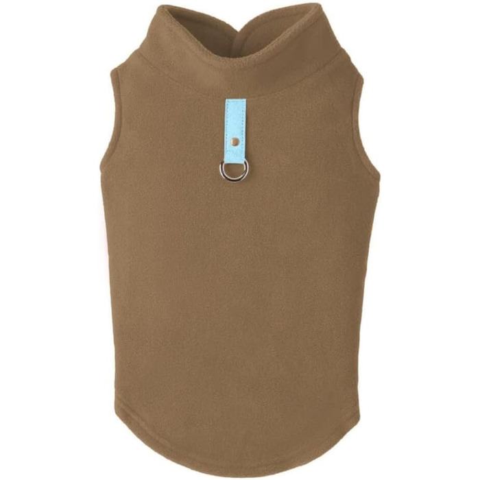 Тепла жилетка для маленьких собак GOOBY, фліс, колір clay, розмір XL