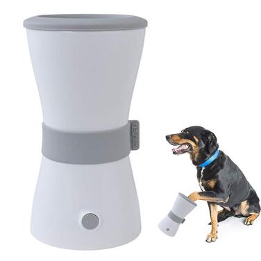 Автоматичний очищувач лап для собак PJDDP - мийка лап для домашніх тварин, портативна щітка для чищення лап, білий