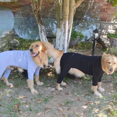 Комбінезон для собак Lovelonglong з чистої бавовни, 4 лапи, для великих та середніх собак, розмір XXL, Зелений (XXXXXL (Велика собака ~50 кг), Чорний)