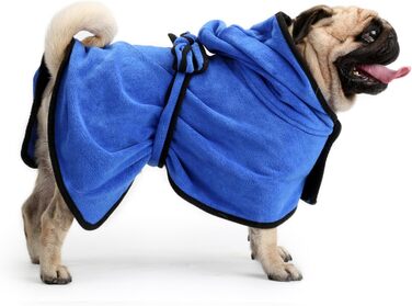 Піжама для котів та собак: вбираюче полотно, швидко сохне, синій L