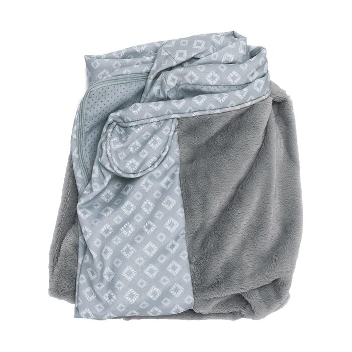 Кіжне ліжко Furhaven для подорожей на відкритому повітрі, блакитно-сіре (Aqua/Granitgrau), розмір S. Зручне, миється, складається, з сумкою. Підходить для кліток та вольєрів.