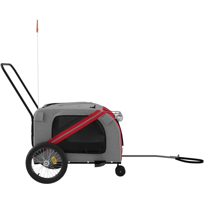 Фарм-причіп для велосипеда ZEYUAN: червоний та сірий, оксфордська тканина та метал