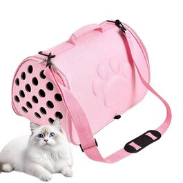Транспортна сумка для котів та собак, складана переноска для тварин, рожева L