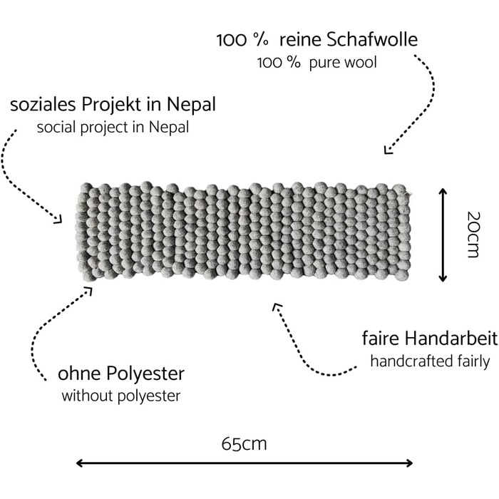 Підстилка на підвіконня для котів CATLABS з вовни (65x20 см) - 100% натуральна шерсть/фетр, без поліестеру. М'яка підстилка-лежанка для кота, тепла ковдра з вовни, місце для відпочинку на підвіконні.