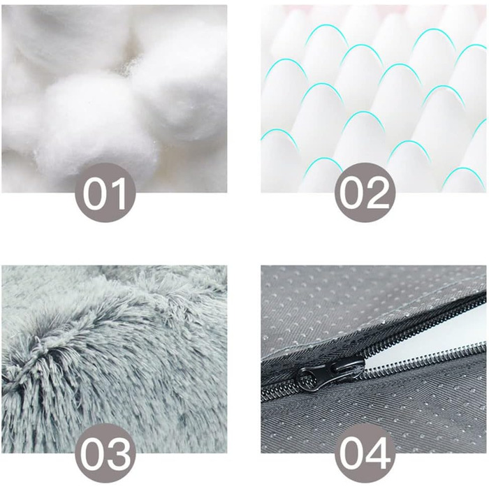 MISSMAO Ортопедичне ліжко для собак, лежанка для собак - Знімний чохол - М'яке собаче ліжко, килимок для домашніх тварин, що можна прати, для собак та котів, сірий, XXL (120x80x20 см)