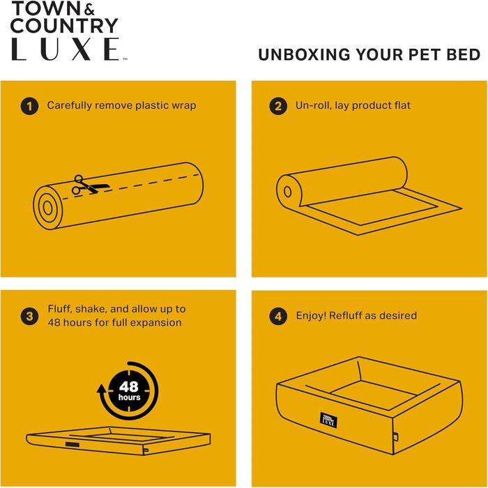 ТOWN & COUNTRY LUXE CuddleTown: М'яке ліжко для домашніх тварин, кремове, розмір M, 68x57x17 см