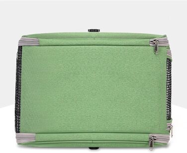 Клітка для папуг – переноска для маленьких тварин | Клітка-переноска для птахів з жердкою | Сумка для папуг | Дихаюча переноска на блискавці | Універсальна переноска для тварин (Зелена)