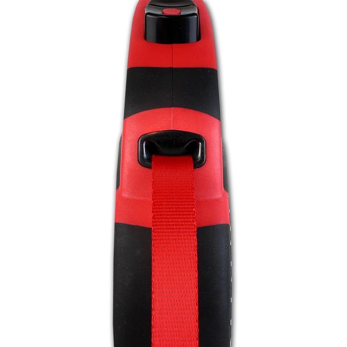 Рулетка для собак KONG 5м, для собак до 50кг, розмір L, жовто-блакитна, з Soft Grip та світловідбиваючим шнуром