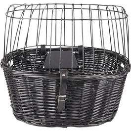 Корзина для велосипеда з місцем для собаки - чорна, 46,5x37,5x40,5 см