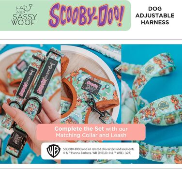 Нашийник для собак Sassy Woof Scooby-Doo™ M, регульований, міцний і зручний, стильний аксесуар для середніх порід