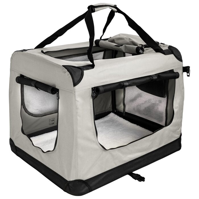 Складана переносна переносна сумка-переноска для собак та котів Petigi (кремовий, L 70x52x51 см)