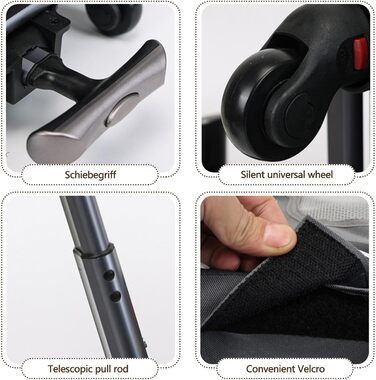 Дитяча коляска для тварин Galatée, сумка-переноска для собак та котів, складана переноска для подорожей, кемпінгу (червона)