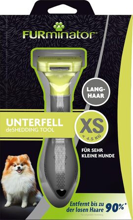 FURminator для собак XS, довга шерсть: щітка для видалення підшерстка, версія 2.0