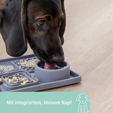 Кербл Пет Шлекматте XL сірий, 30x20 см - килимок для іграшок для собак та котів, знімає стрес, силікон