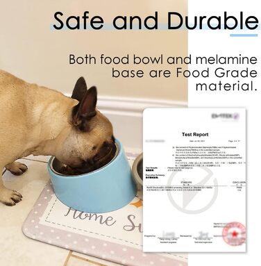 Нахилена годівниця для собак та котів SuperDesign 15°, зелений меламін, 600 мл