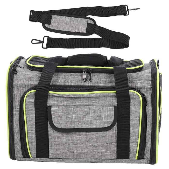 Сумка-переноска для тварин ZAICOLER з мотузкою всередині, безпечна для прогулянок та подорожей. Розширювана сумка-переноска з сіткою зверху, з оксфордської тканини для собак та котів.