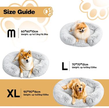 Ортопедичне ліжко для собак середнього розміру, знімний та миючий чохол, м'яке ліжко-подушка для собак та котів, C-подібної форми (Сірий, XXL-90)