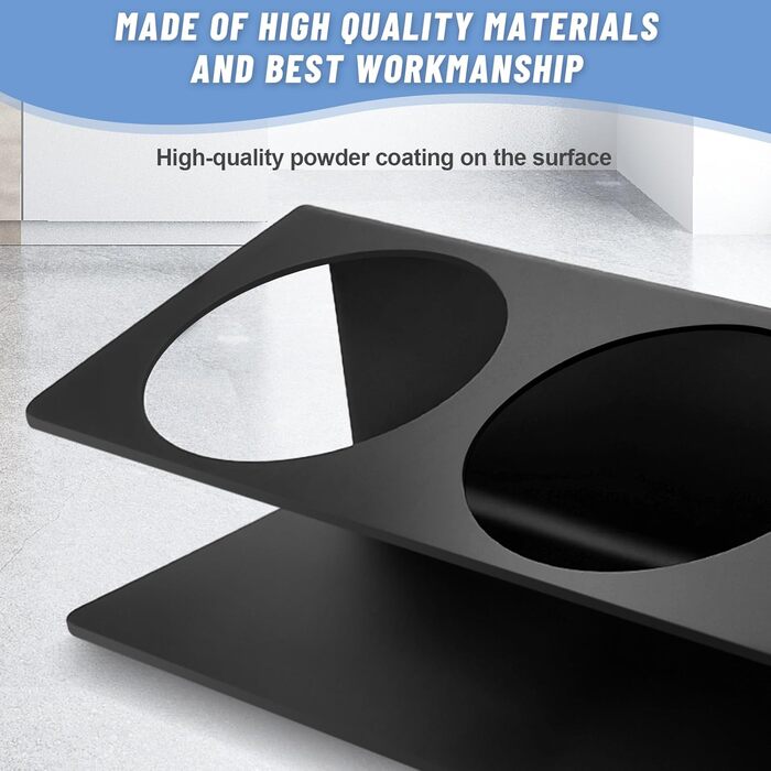 Підвищена годівниця для котів 2 шт. з кераміки на металевому стійці - годівниця для котів та цуценят, набір для корму та води