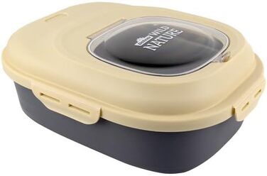 Торба для корму Dehner Wild Nature, 25 л, пластик, бежево-антрацитова, 33 x 37.5 x 45 см