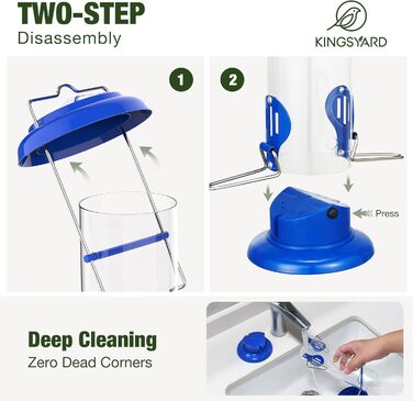 Годівниця для птахів Kingsyard на підвіску – металева годівниця для хробаків для синиць, малих сойок, чижів та птахів, античний синій колір