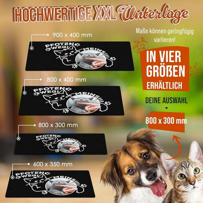 Підкладка під годівницю для котів з фотографією - 