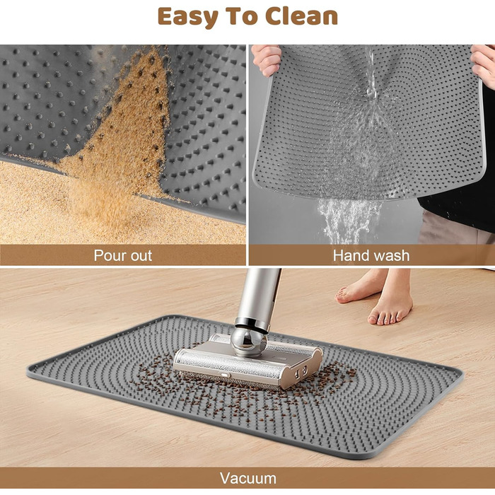 Килимок для котячого туалету Odoland, 2 шт., 71 x 51 см, силіконовий, водовідштовхуючий